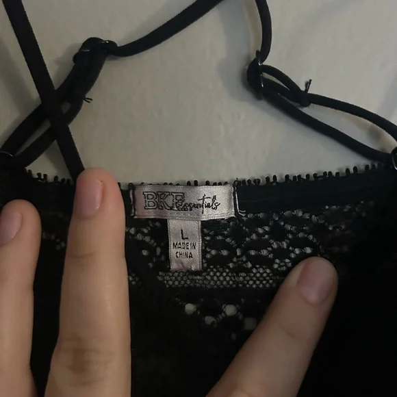 BKE Black Lace Mesh Bralette - Picture 2 of 3